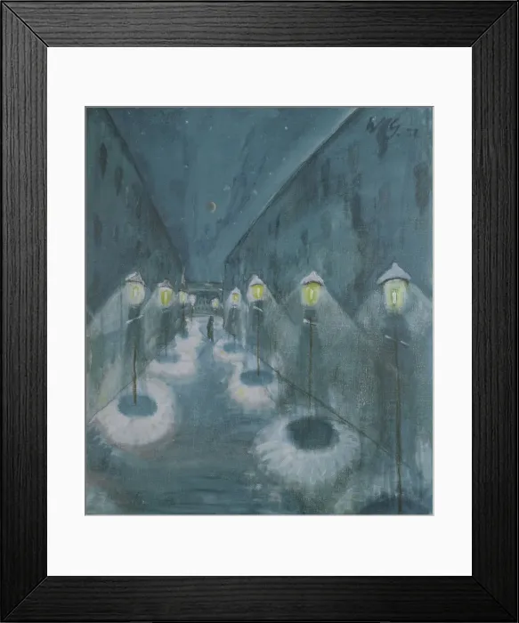 Framed Print : Street by Night, 1922. Creator: Gramatté, Walter (1897-1929) Framed Print : Street by Night, 1922. Creator: Gramatté, Walter (1897-1929)