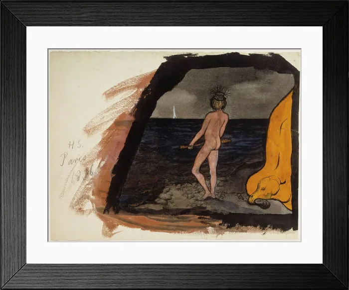 Framed Print : Fantasy, 1896. Creator: Hugo Simberg Framed Print : Fantasy, 1896. Creator: Hugo Simberg