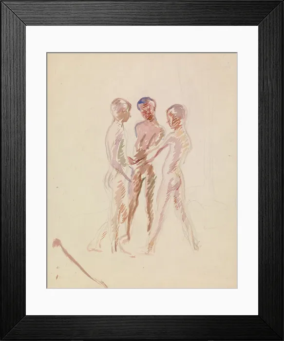 Framed Print : Three Boys, 1900-1925. Creator: Magnus Enckell Framed Print : Three Boys, 1900-1925. Creator: Magnus Enckell