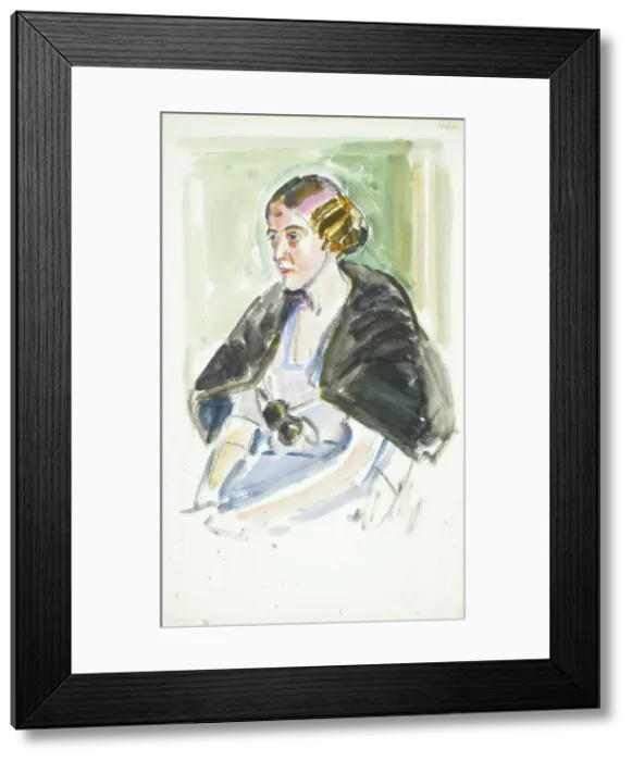 Framed Print : Sketch for a Portrait, c1910s. Creator: Verner Thome Framed Print : Sketch for a Portrait, c1910s. Creator: Verner Thome