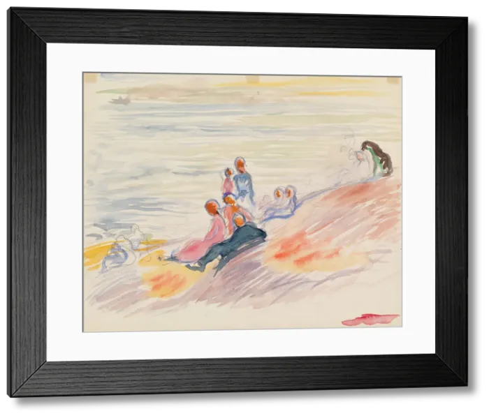 Framed Print : Shore Landscape, c1910. Creator: Magnus Enckell Framed Print : Shore Landscape, c1910. Creator: Magnus Enckell
