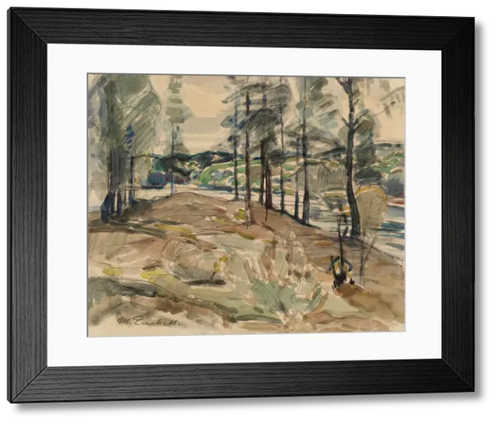 Framed Print : River Landscape, 1915. Creator: Magnus Enckell Framed Print : River Landscape, 1915. Creator: Magnus Enckell
