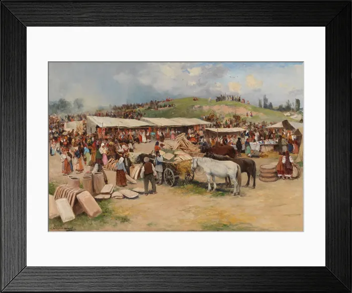 Framed Print : Fair, late 19th-early 20th century. Creator: Sergey Ivanovich Svetoslavsky Framed Print : Fair, late 19th-early 20th century. Creator: Sergey Ivanovich Svetoslavsky