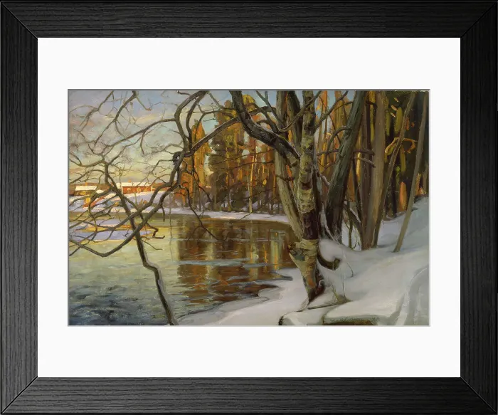 Framed Print : Winter Sun, 1909. Creator: Victor Westerholm Framed Print : Winter Sun, 1909. Creator: Victor Westerholm