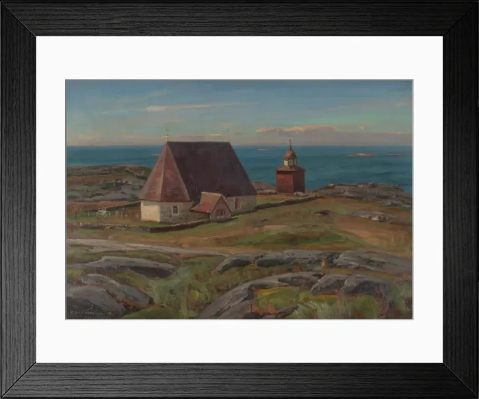 Framed Print : Kökari church, 1908. Creator: Victor Westerholm Framed Print : Kökari church, 1908. Creator: Victor Westerholm