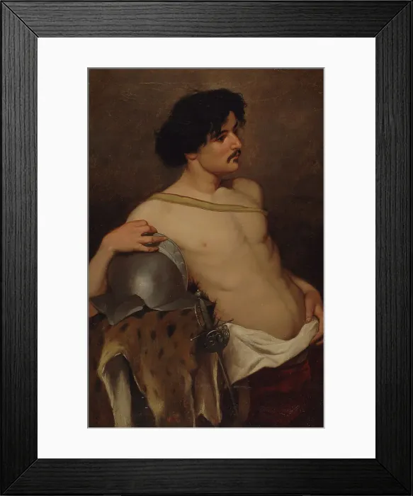 Framed Print : Antonio, academy exercise, 1870. Creator: Severin Falkman Framed Print : Antonio, academy exercise, 1870. Creator: Severin Falkman