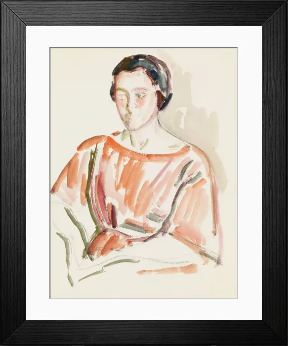 Framed Print : Portrait sketch, c1910s. Creator: Verner Thome Framed Print : Portrait sketch, c1910s. Creator: Verner Thome
