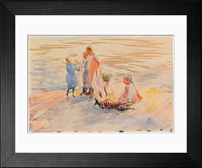 Framed Print : Girls on the Shore, 1910. Creator: Magnus Enckell Framed Print : Girls on the Shore, 1910. Creator: Magnus Enckell