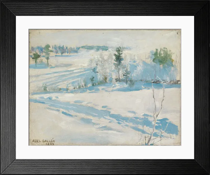 Framed Print : Winter Landscape, 1887. Creator: Akseli Gallen-Kallela Framed Print : Winter Landscape, 1887. Creator: Akseli Gallen-Kallela