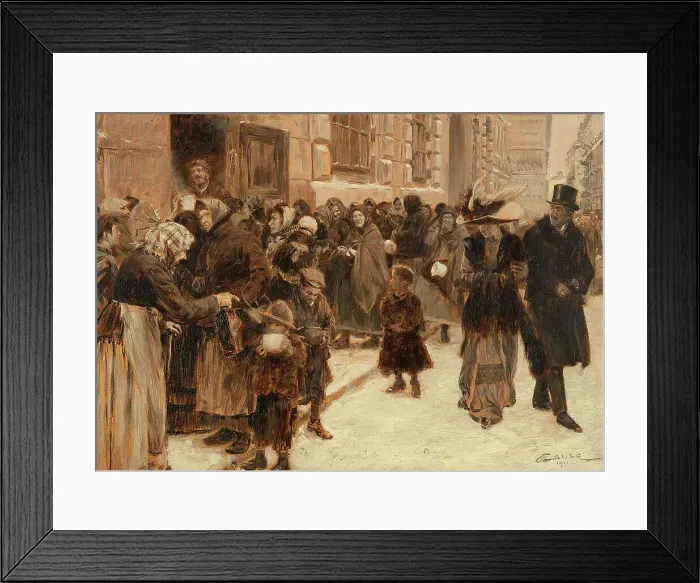 Framed Print : Feeding the Poor, 1911. Creator: Gause, Wilhelm (1853-1916) Framed Print : Feeding the Poor, 1911. Creator: Gause, Wilhelm (1853-1916)