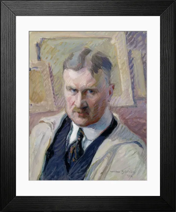 Framed Print : Self-Portrait, 1916. Creator: Vilho Sjöström Framed Print : Self-Portrait, 1916. Creator: Vilho Sjöström