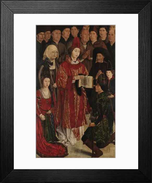 Framed Print : Panel of the Prince. The Adoration of Saint Vincent, c 1450. Creator: Gonçalves, Nuno (active 1445-1480) Framed Print : Panel of the Prince. The Adoration of Saint Vincent, c 1450. Creator: Gonçalves, Nuno (active 1445-1480)
