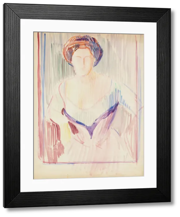 Framed Print : Portrait sketch, c1910s. Creator: Verner Thome Framed Print : Portrait sketch, c1910s. Creator: Verner Thome