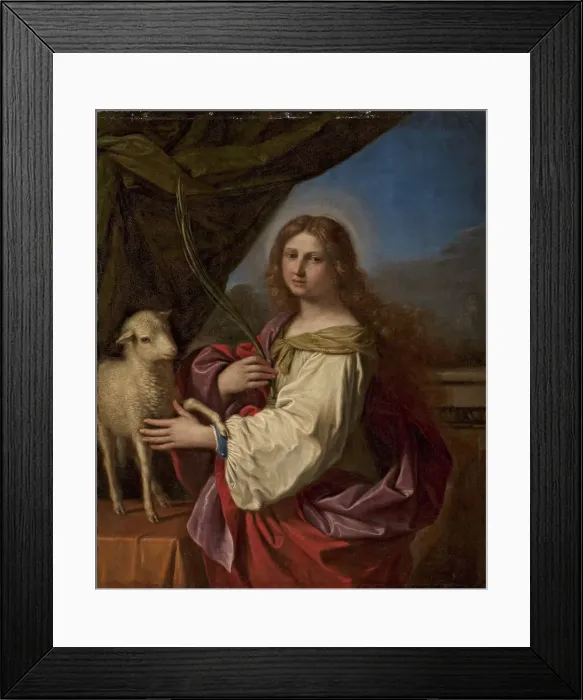 Framed Print : Saint Agnes, c 1650. Creator: Guercino (1591-1666) Framed Print : Saint Agnes, c 1650. Creator: Guercino (1591-1666)