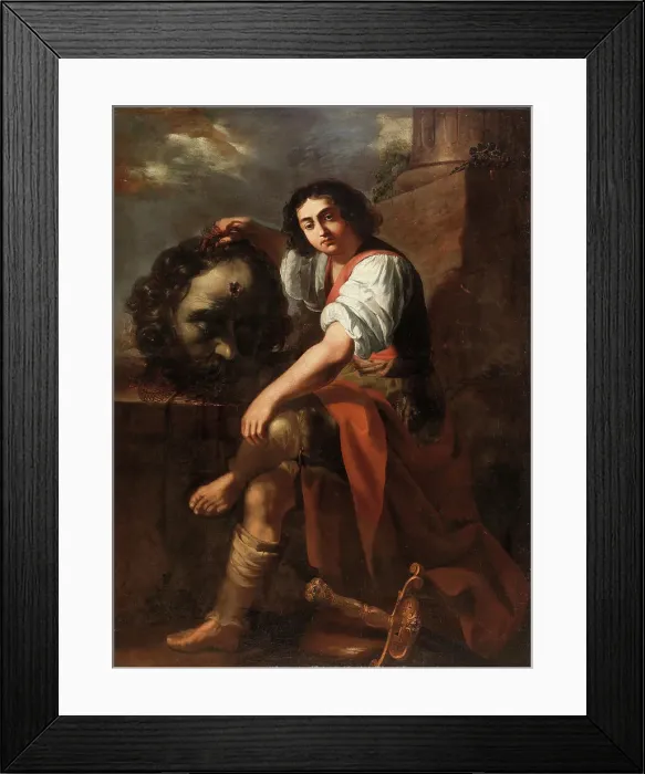 Framed Print : David with the Head of Goliath, First Half of 17th cen. Creator: Gentileschi, Artemisia (1598-1653) Framed Print : David with the Head of Goliath, First Half of 17th cen. Creator: Gentileschi, Artemisia (1598-1653)