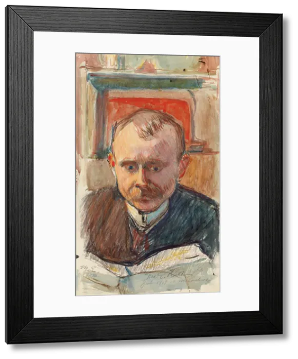 Framed Print : Portrait of Edvard Richter, 1908. Creator: Magnus Enckell Framed Print : Portrait of Edvard Richter, 1908. Creator: Magnus Enckell