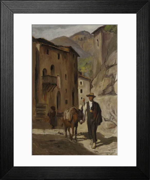 Framed Print : Street View from Italy, 1904. Creator: Vilho Sjöström Framed Print : Street View from Italy, 1904. Creator: Vilho Sjöström