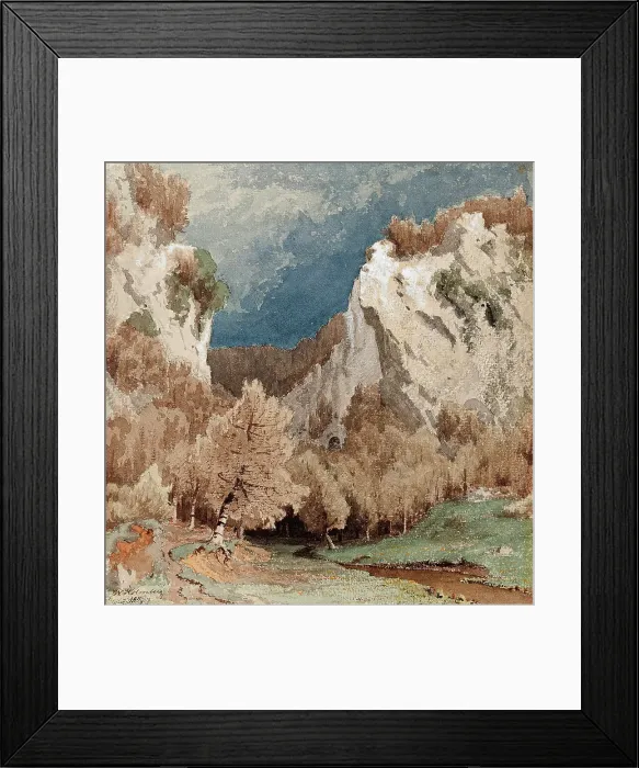 Framed Print : Autumn Landscape Near Dusseldorf, 1857. Creator: Werner Holmberg Framed Print : Autumn Landscape Near Dusseldorf, 1857. Creator: Werner Holmberg