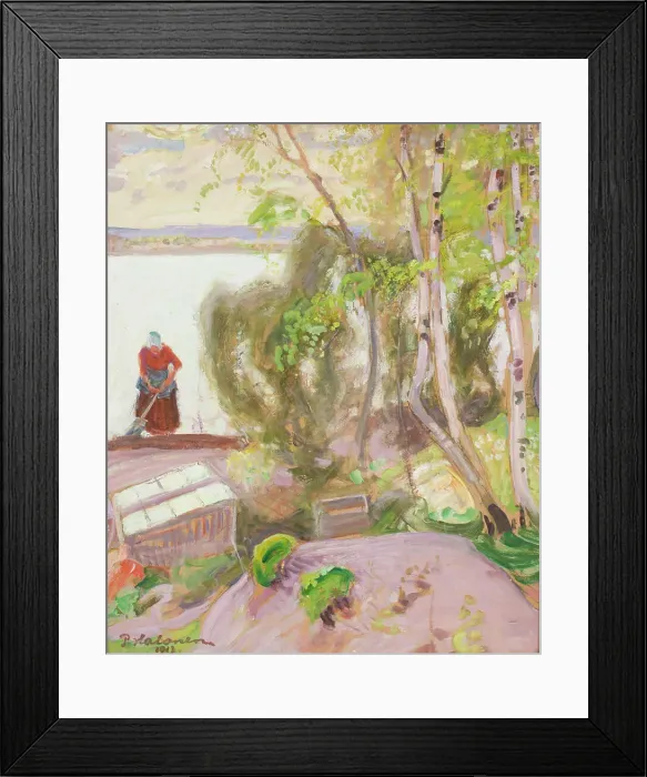 Framed Print : From the Garden, 1913. Creator: Pekka Halonen Framed Print : From the Garden, 1913. Creator: Pekka Halonen