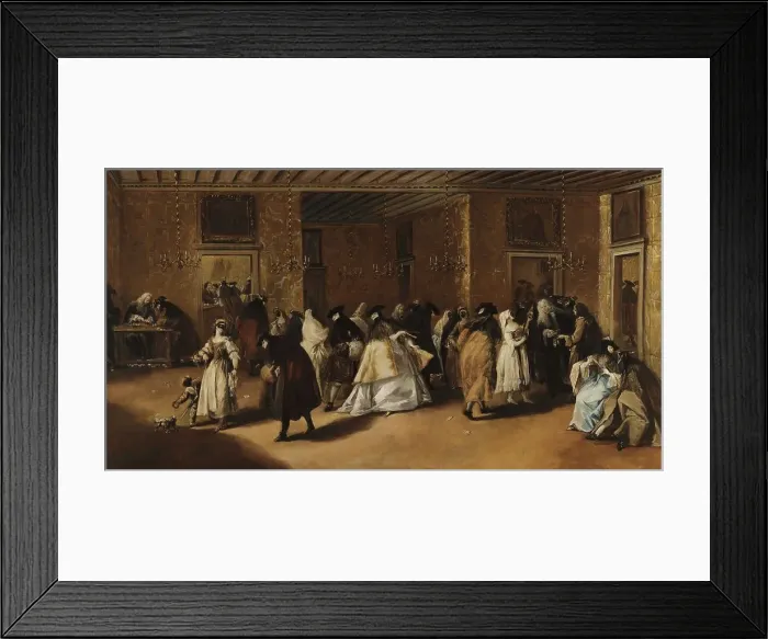 Framed Print : Il Ridotto (Casino) of Palazzo Dandolo near the church of San Moisè in Venice, 1746. Creator: Guardi, Francesco (1712-1793) Framed Print : Il Ridotto (Casino) of Palazzo Dandolo near the church of San Moisè in Venice, 1746. Creator: Guardi, Francesco (1712-1793)