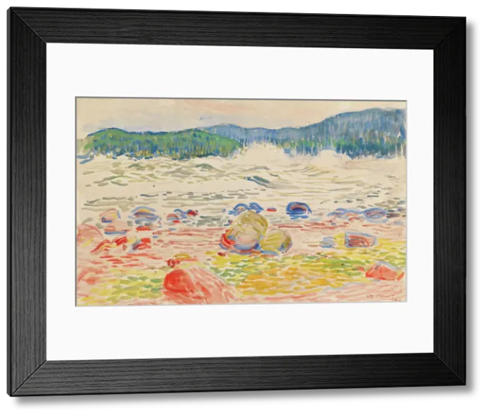 Framed Print : Storm at Sea, 1910. Creator: Verner Thome Framed Print : Storm at Sea, 1910. Creator: Verner Thome