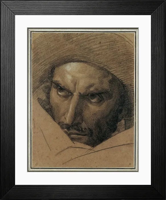 Framed Print : Head of François Ravaillac (1578-1610), 1826. Creator: Gérard, François Pascal Simon (1770-1837) Framed Print : Head of François Ravaillac (1578-1610), 1826. Creator: Gérard, François Pascal Simon (1770-1837)