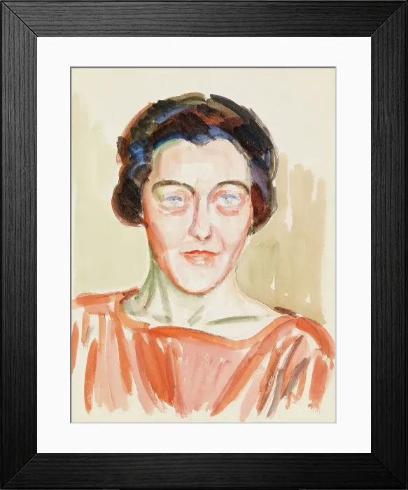 Framed Print : Portrait sketch, c1910s. Creator: Verner Thome Framed Print : Portrait sketch, c1910s. Creator: Verner Thome