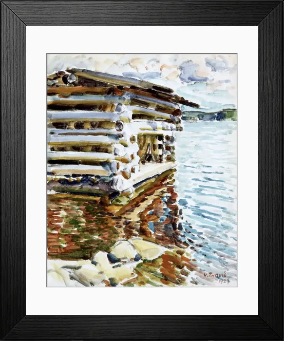 Framed Print : Boathouse, 1923. Creator: Verner Thome Framed Print : Boathouse, 1923. Creator: Verner Thome