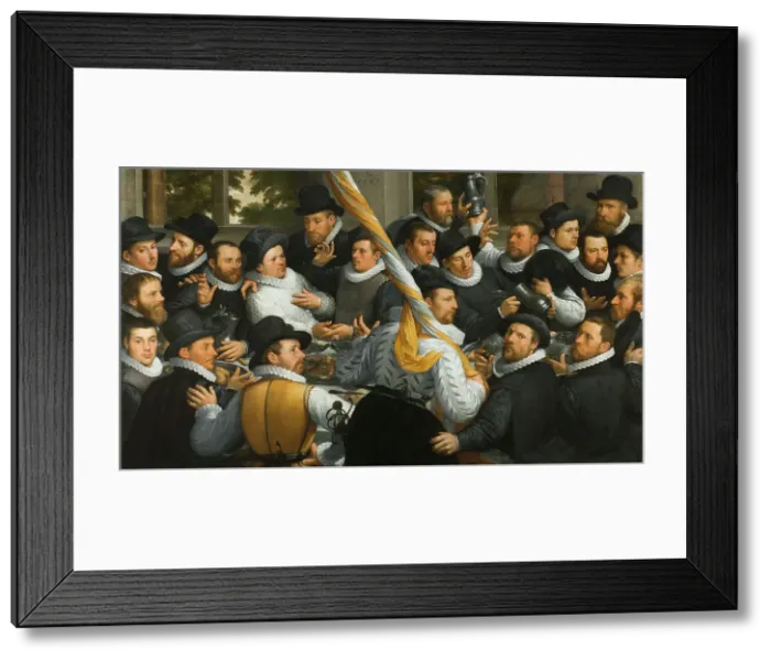Framed Print : Banquet of the Officers of the Calivermen Civic Guard in Haarlem, 1583. Creator: Haarlem, Cornelis Cornelisz. van (1562-1638) Framed Print : Banquet of the Officers of the Calivermen Civic Guard in Haarlem, 1583. Creator: Haarlem, Cornelis Cornelisz. van (1562-1638)