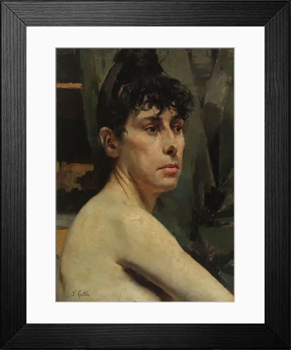 Framed Print : Model training, 1880-1889. Creator: Akseli Gallen-Kallela
