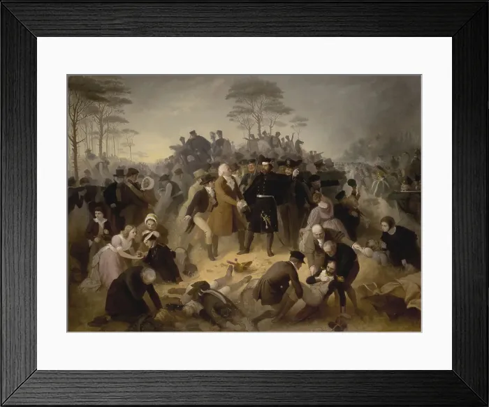 Framed Print : The Residents of Berlin on the Battlefield of Großbeeren on 23 August 1813, 1866. Creator: Haendler, Paul (1833-1903) Framed Print : The Residents of Berlin on the Battlefield of Großbeeren on 23 August 1813, 1866. Creator: Haendler, Paul (1833-1903)