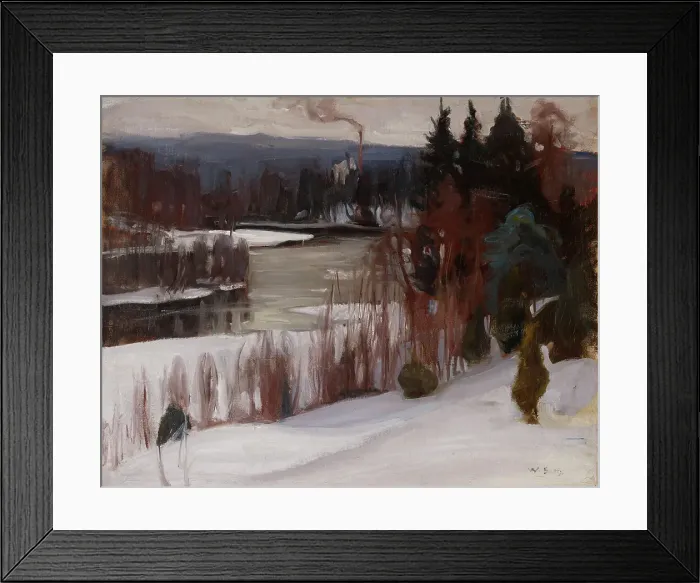Framed Print : Winter View from Inha, 1905. Creator: Vilho Sjöström Framed Print : Winter View from Inha, 1905. Creator: Vilho Sjöström