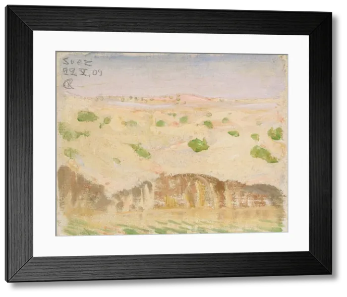 Framed Print : Bank of the Suez Canal, 1909. Creator: Akseli Gallen-Kallela Framed Print : Bank of the Suez Canal, 1909. Creator: Akseli Gallen-Kallela