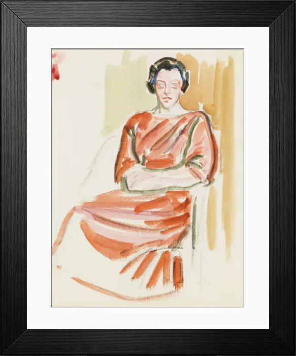 Framed Print : Portrait sketch, c1910s. Creator: Verner Thome Framed Print : Portrait sketch, c1910s. Creator: Verner Thome