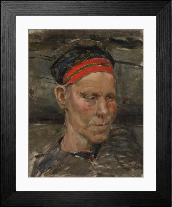 Framed Print : Portrait of a Karelian Woman, 1891. Creator: Akseli Gallen-Kallela Framed Print : Portrait of a Karelian Woman, 1891. Creator: Akseli Gallen-Kallela