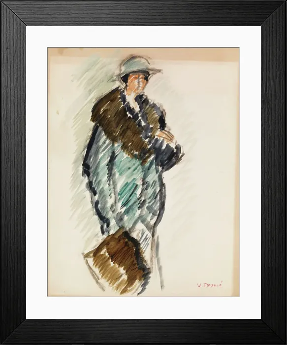 Framed Print : Portrait sketch, c1910s. Creator: Verner Thome Framed Print : Portrait sketch, c1910s. Creator: Verner Thome