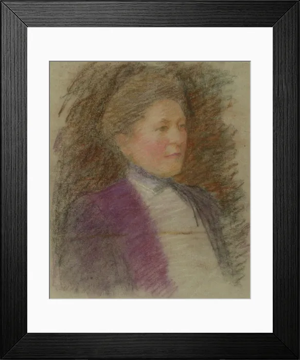 Framed Print : Portrait of Miss Anna Wiik, Study, 1917. Creator: Maria Wiik Framed Print : Portrait of Miss Anna Wiik, Study, 1917. Creator: Maria Wiik