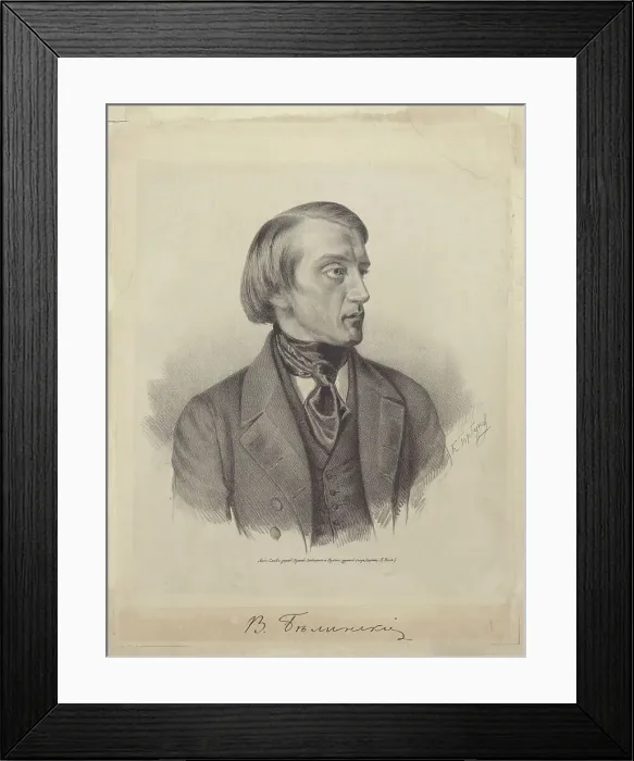 Framed Print : Portrait of the Literary critic and Philosopher Vissarion Grigoryevich Belinsky (1811-1848)... Creator: Gorbunov, Kirill Antonovich (1822-1891) Framed Print : Portrait of the Literary critic and Philosopher Vissarion Grigoryevich Belinsky (1811-1848)... Creator: Gorbunov, Kirill Antonovich (1822-1891)