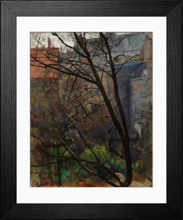 Framed Print : Parisian backyard, 1884. Creator: Akseli Gallen-Kallela Framed Print : Parisian backyard, 1884. Creator: Akseli Gallen-Kallela
