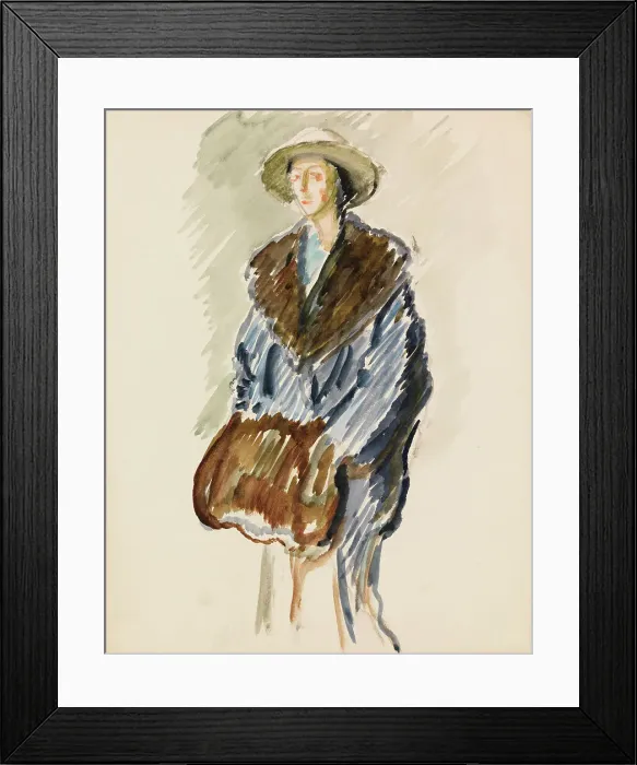 Framed Print : Portrait sketch, c1910s. Creator: Verner Thome Framed Print : Portrait sketch, c1910s. Creator: Verner Thome