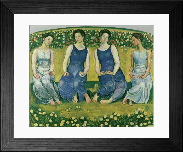 Framed Print : The Holy Hour, 1907-1913. Creator: Hodler, Ferdinand (1853-1918) Framed Print : The Holy Hour, 1907-1913. Creator: Hodler, Ferdinand (1853-1918)