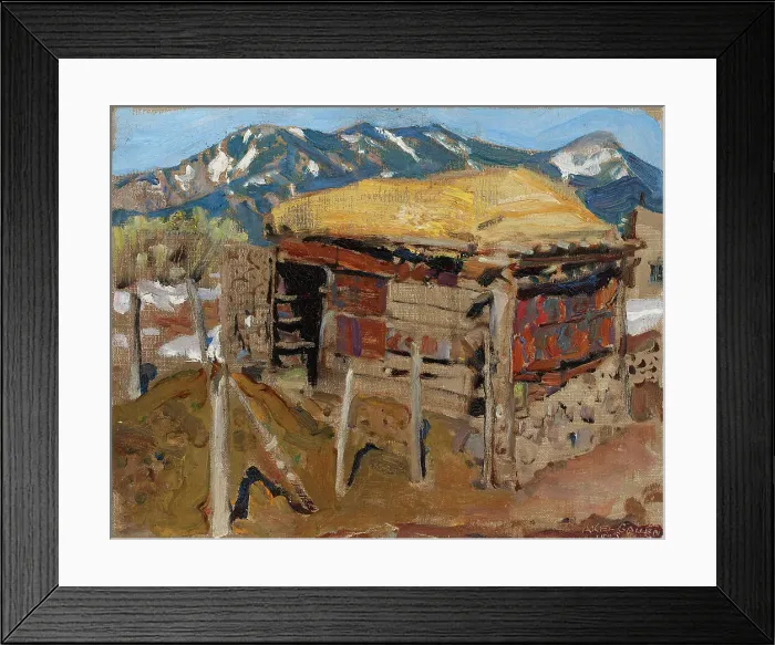 Framed Print : Shed in the Taos Mountains, 1925. Creator: Akseli Gallen-Kallela Framed Print : Shed in the Taos Mountains, 1925. Creator: Akseli Gallen-Kallela