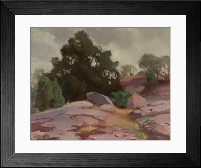 Framed Print : Rocky Landscape, 1937. Creator: Vilho Sjöström Framed Print : Rocky Landscape, 1937. Creator: Vilho Sjöström