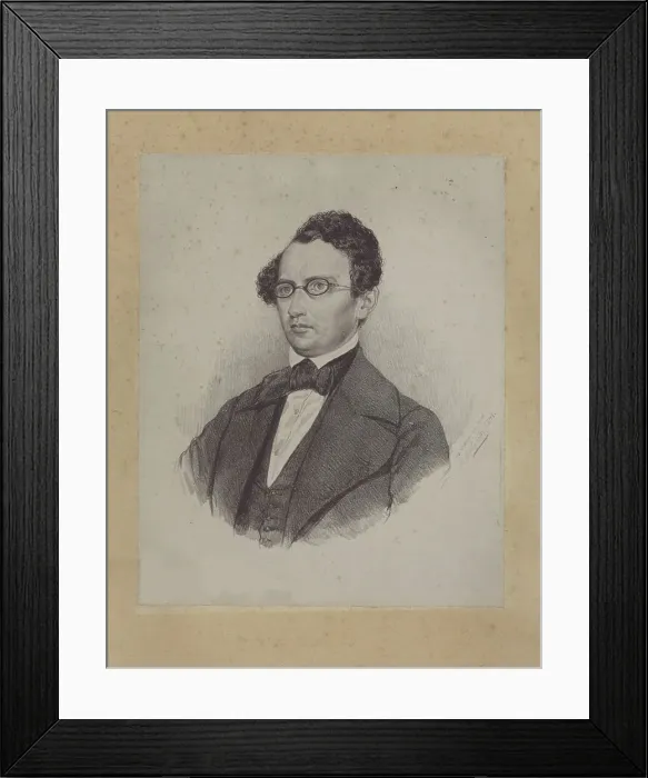 Framed Print : Portrait of Evgeny Fyodorovich Korsch (1809-1897), 1845. Creator: Gorbunov, Kirill Antonovich (1822-1891) Framed Print : Portrait of Evgeny Fyodorovich Korsch (1809-1897), 1845. Creator: Gorbunov, Kirill Antonovich (1822-1891)