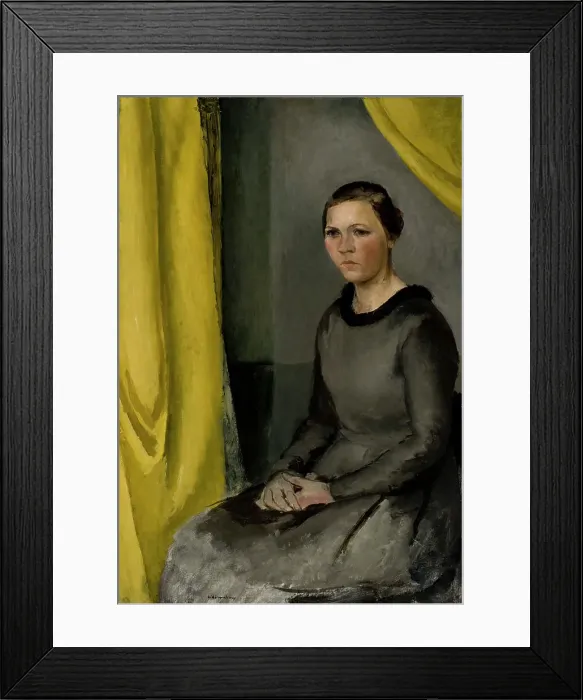 Framed Print : Woman Sitting (the Artist's Wife), 1918-1919. Creator: William Lonnberg Framed Print : Woman Sitting (the Artist's Wife), 1918-1919. Creator: William Lonnberg