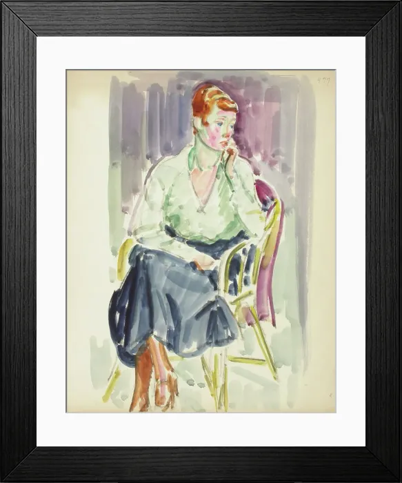 Framed Print : Sketch for a Portrait, c1910s. Creator: Verner Thome Framed Print : Sketch for a Portrait, c1910s. Creator: Verner Thome