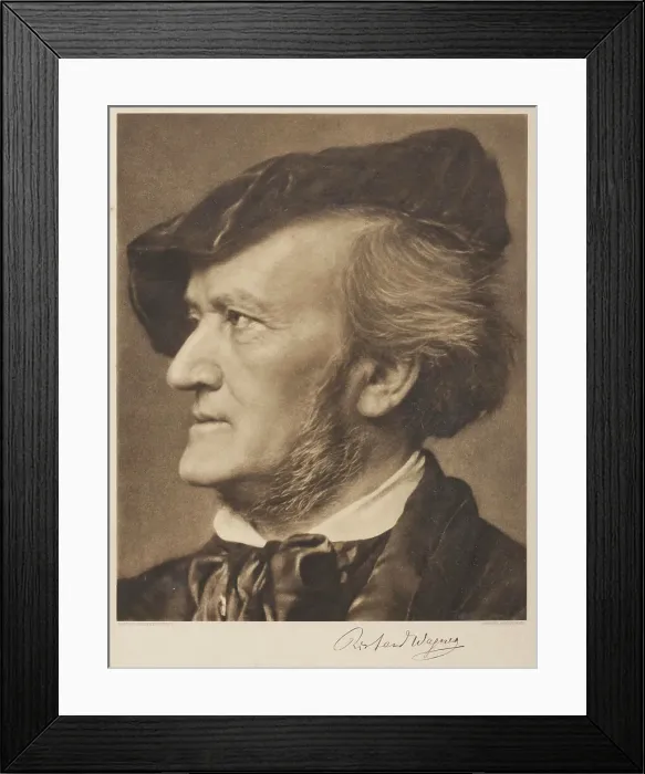 Framed Print : Portrait of the Composer Richard Wagner (1813-1883). Creator: Hanfstaengl, Franz (1804-1877) Framed Print : Portrait of the Composer Richard Wagner (1813-1883). Creator: Hanfstaengl, Franz (1804-1877)