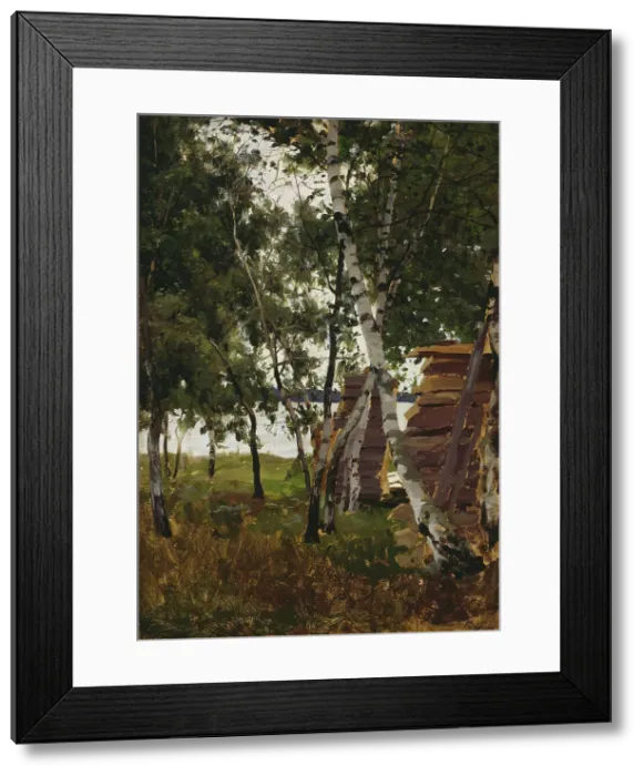 Framed Print : Landscape sketch, Lemström, 1885. Creator: Victor Westerholm Framed Print : Landscape sketch, Lemström, 1885. Creator: Victor Westerholm