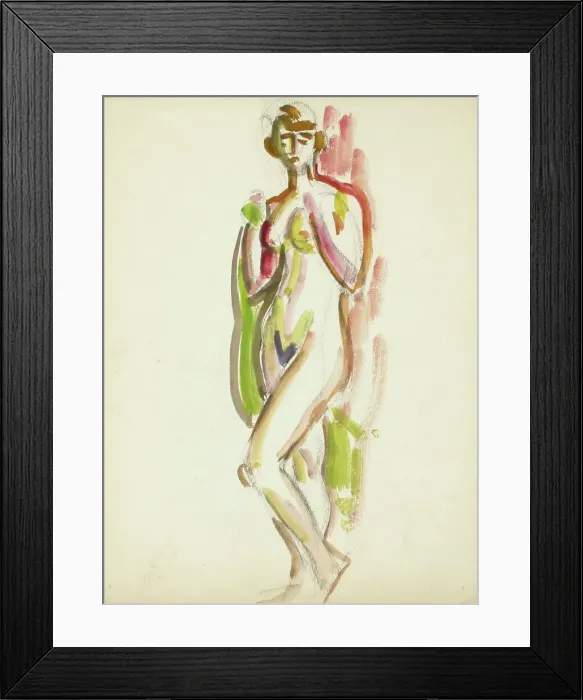 Framed Print : Lying naked, c1910s. Creator: Verner Thome Framed Print : Lying naked, c1910s. Creator: Verner Thome