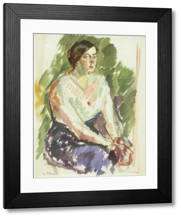 Framed Print : Sketch for a Portrait, c1910s. Creator: Verner Thome Framed Print : Sketch for a Portrait, c1910s. Creator: Verner Thome